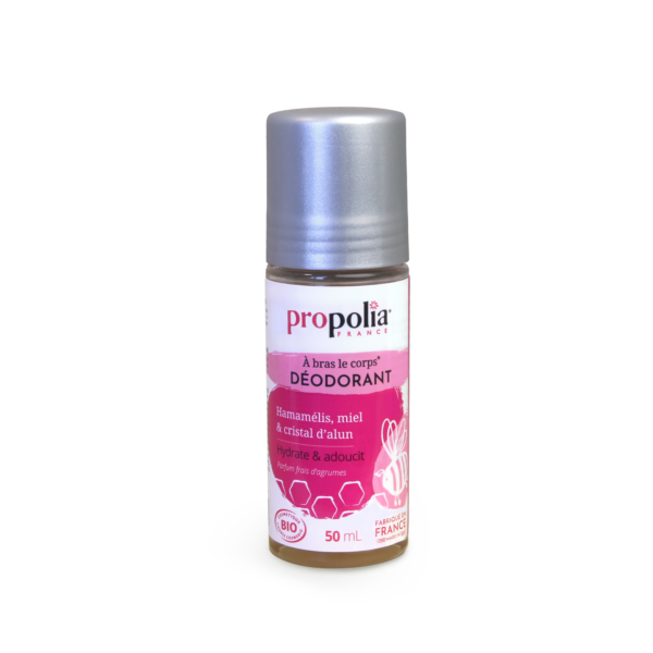 Déodorant Cristal d'Alun, Propolis, Hamamélis et Miel
