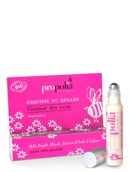 Roll-On contour des yeux, gelée royale, bleuet, marron d'Inde et caféine