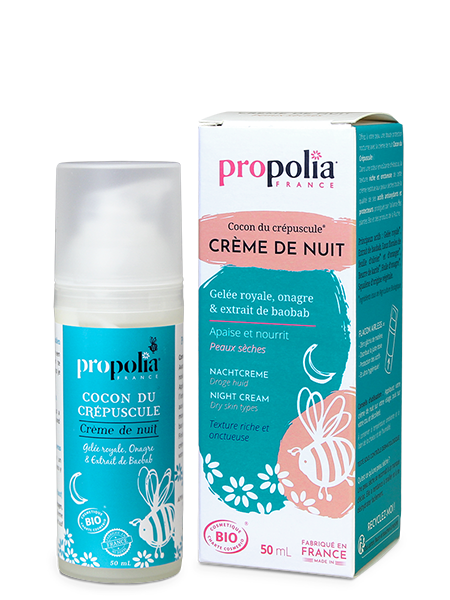 Crème de nuit BIO gelée royale, onagre et extrait de baobab