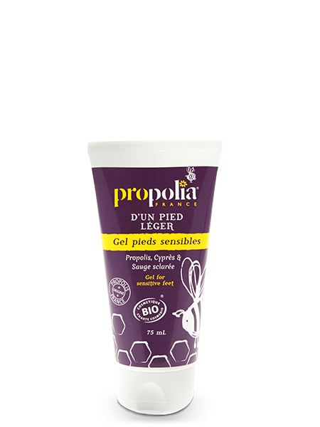 Gel pieds sensibles Propolia, propolis, cyprès et sauge sclarée