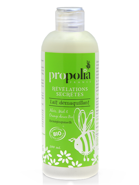 Lait démaquillant Propolia, aloés, miel et orange douce