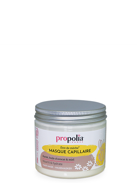 Masque capillair, karité, huile d'avocat et miel