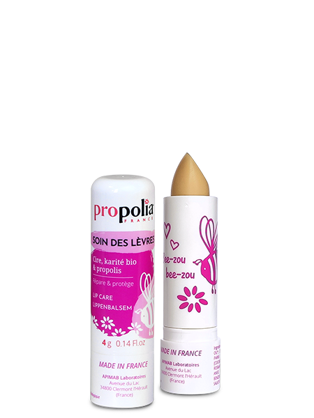 Soin des lèvres, cire, karité et propolis
