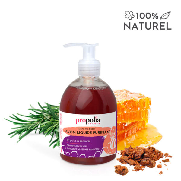Savon liquide purifiant Romarin, Olive et Propolis 100% naturel