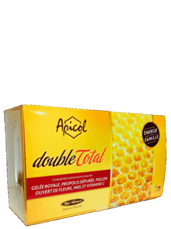 Double total, vials of royal jelly, pollen, propolis