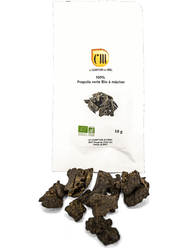 Chewable organic green propolis from Brazil