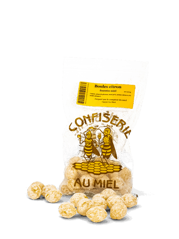 Crunchy balls with a melting heart and a good taste of honey and lemon
