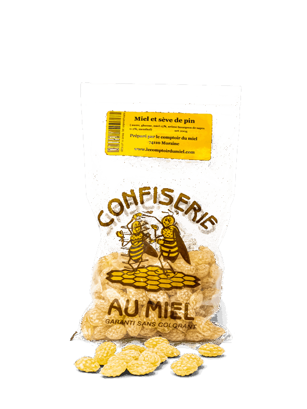 Honey and pine sap candies