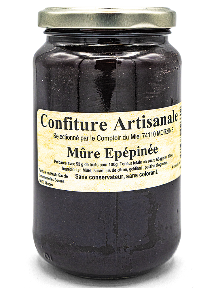 Confiture artisanale de Mûre Épépinée pot de 430g