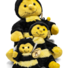 Peluches famille abeille