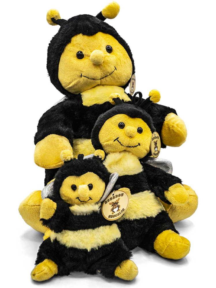 Peluches famille abeille