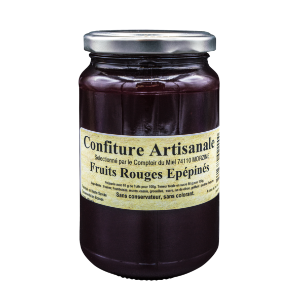 Confiture artisanale de Fruits Rouges épépinés