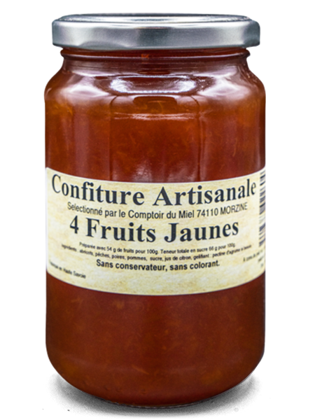 Confiture Artisanale 4 Fruits jaunes