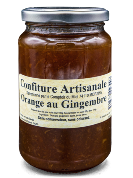 Confiture Artisanale d'Orange au Gingembre