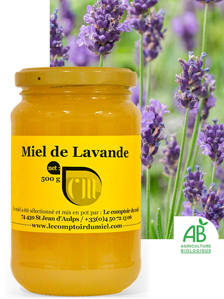 Miel de lavande de Provence pot en verre en vente