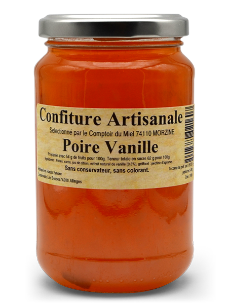 Confiture artisanale de Poire Vanille